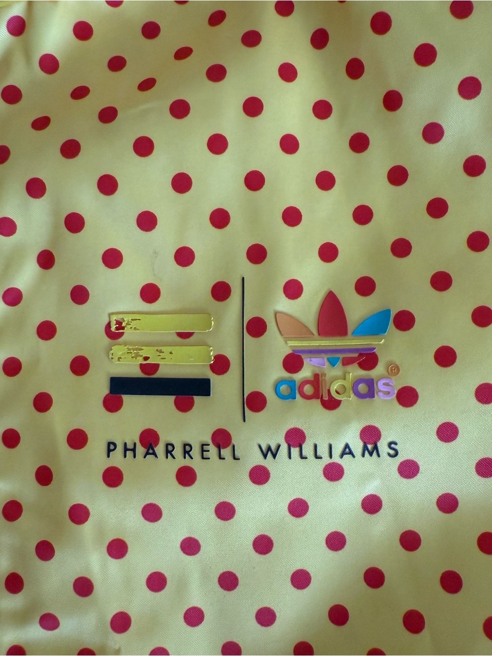 Adidas x Pharrell Williams Yellow Track Jacket w Polka Dots - Picture 5 of 8
